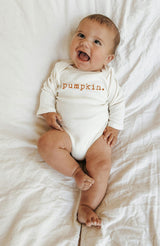 Pumpkin Organic Bodysuit Long Sleeve