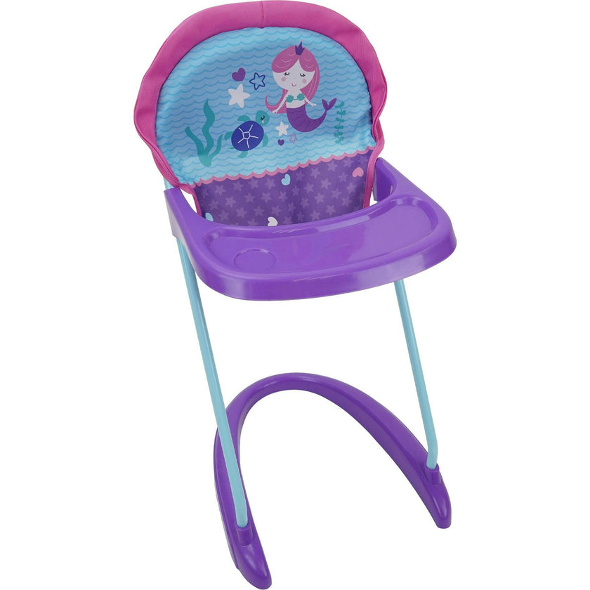 509 Mermaid 21 Piece Set: Doll Stroll n Play & Care Set - Purple & Teal