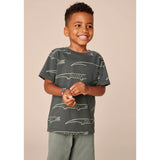 Printed Pocket Tee, Grey