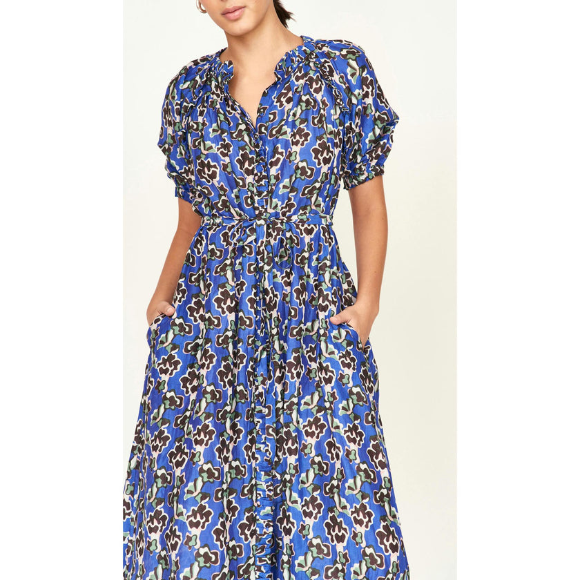 Somerset Dress in Lapis Wildflower