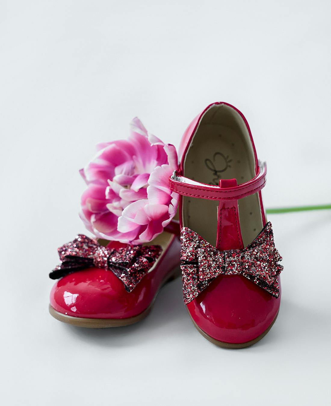 Red Shoes with Glitter Bow