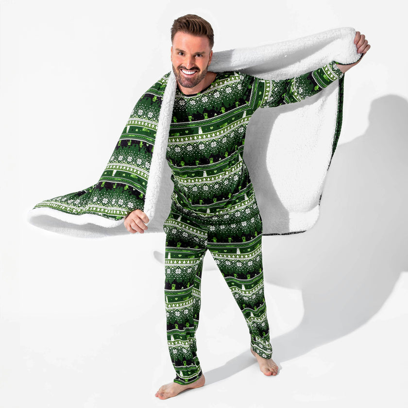 Minecraft: Creeper Holiday Bamboo Men's Pajama Set