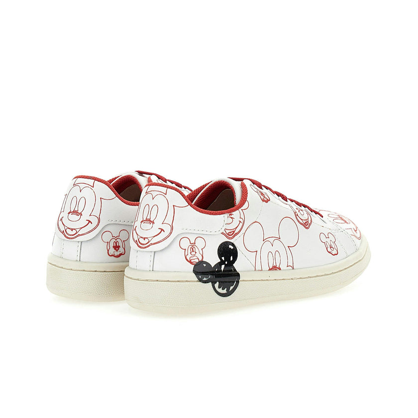 White Mickey Sketch Sneakers