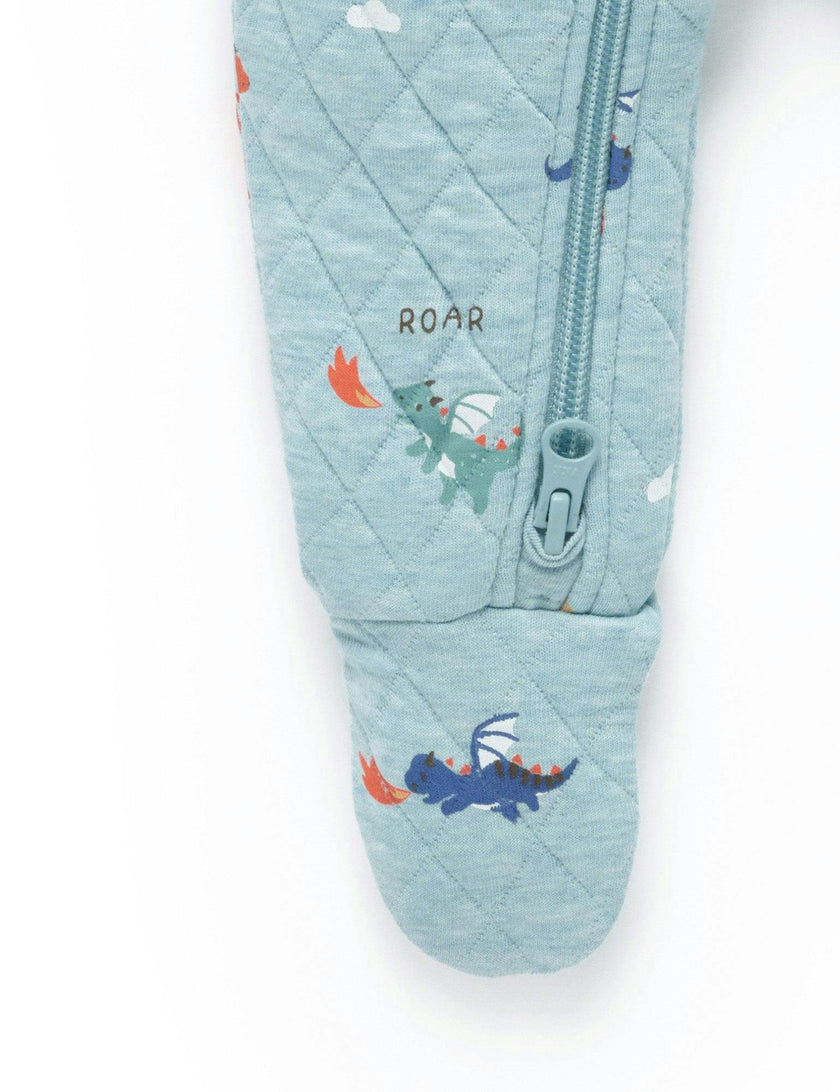 Quilted Growsuit Dragon Print