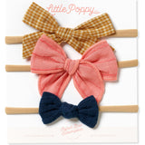 The Olivia Three Bow Mini Headband Set