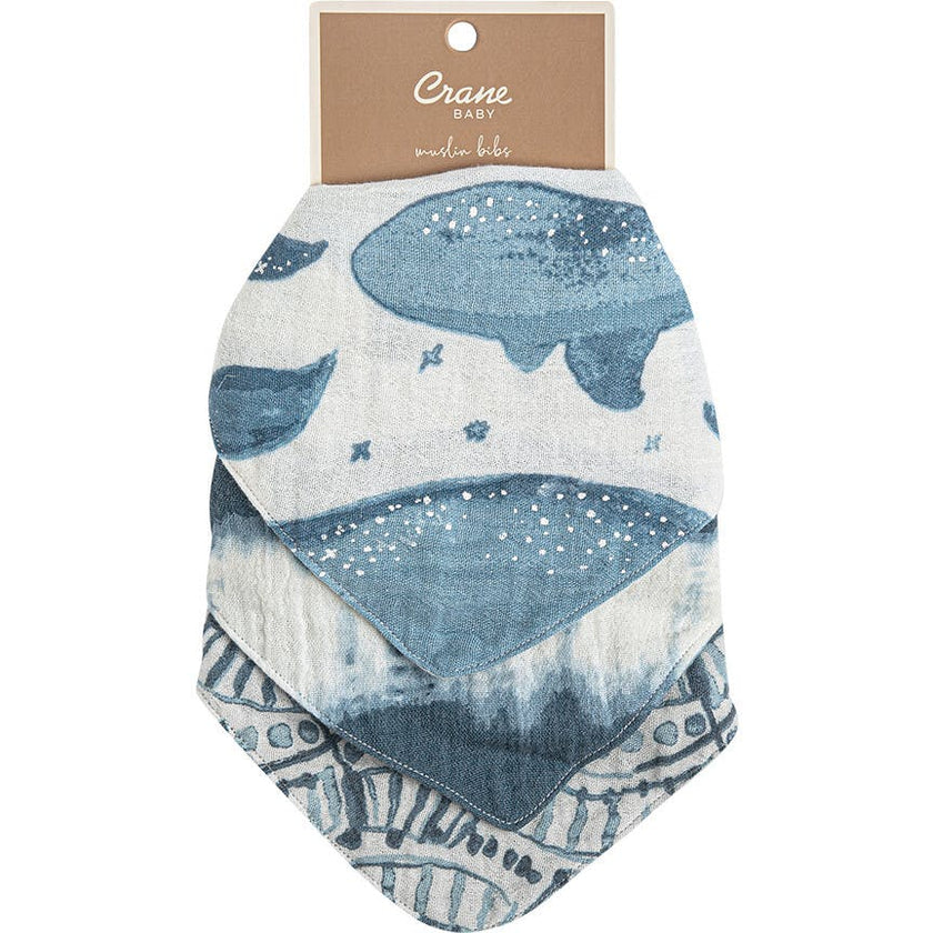 Caspian 3-pc. Baby Bib Set (Whale)