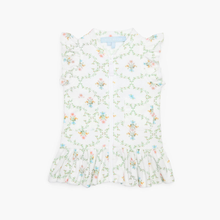 The Tiny Frankie Beach Dress - Pastel Trellis