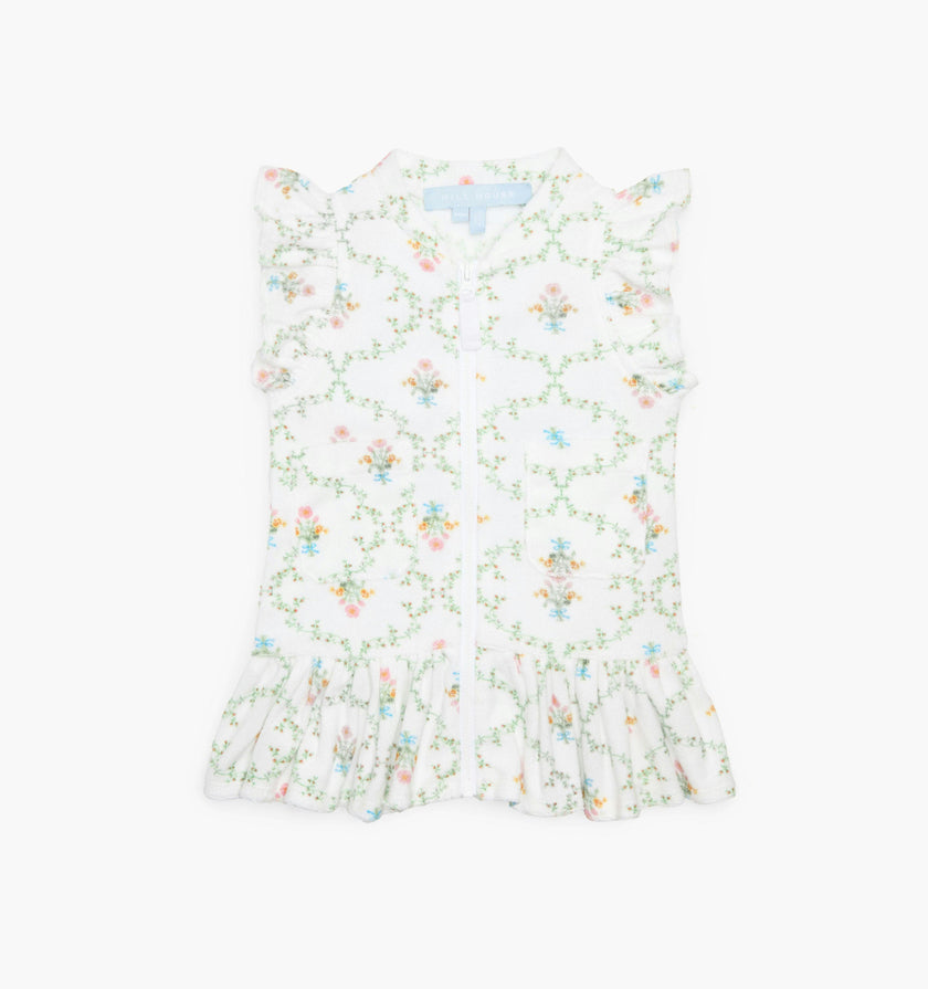 The Tiny Frankie Beach Dress - Pastel Trellis