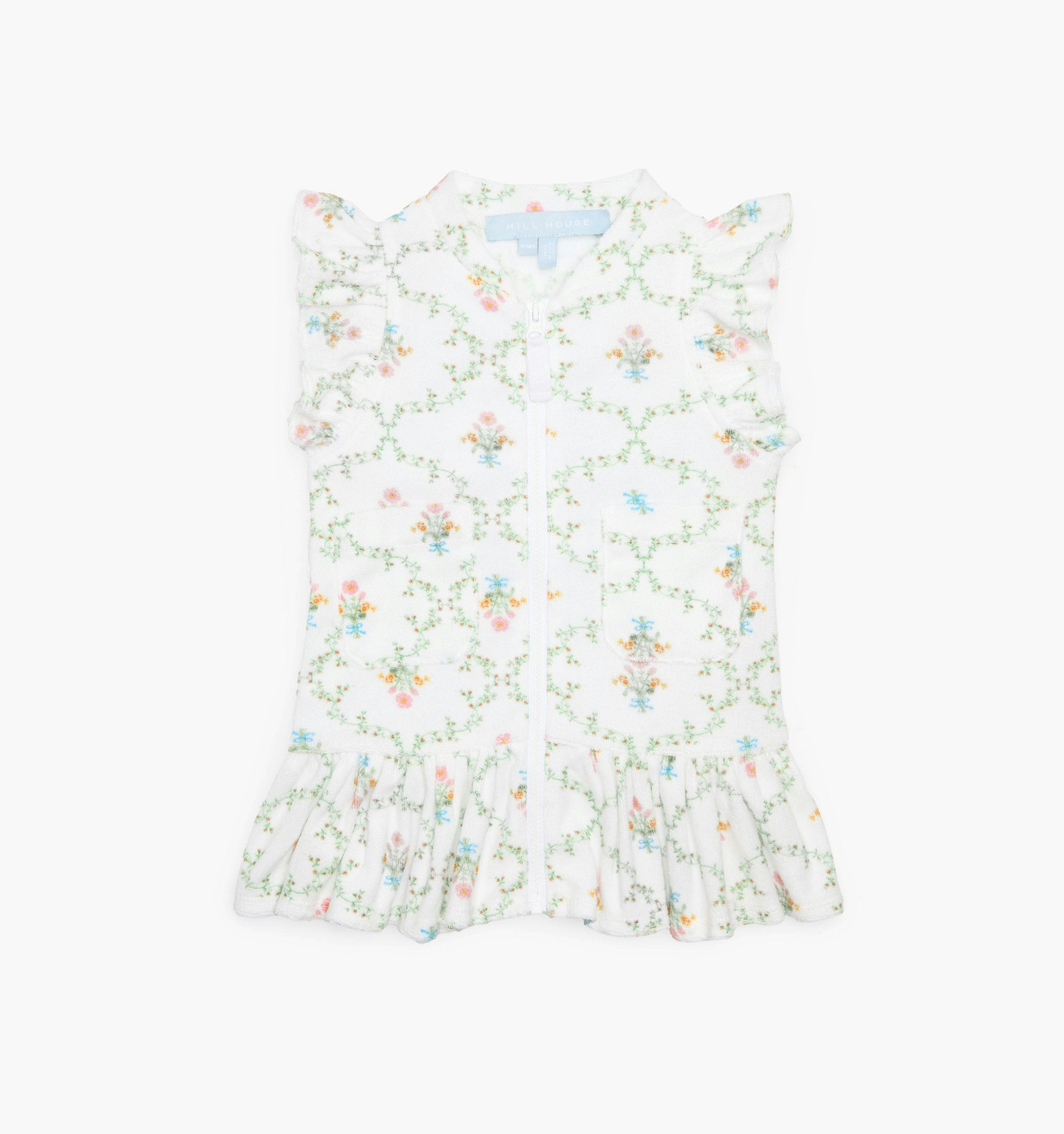 The Tiny Frankie Beach Dress - Pastel Trellis