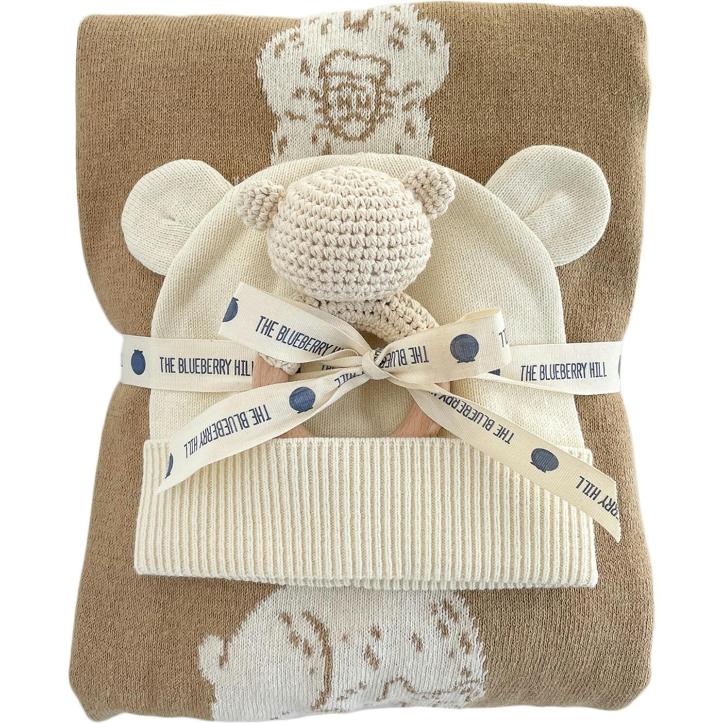 Honey Bear Hat Teether Gift Set