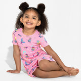 Skater Kitty Bamboo Girls' Long Sleeve Dress