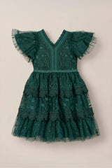 Mini Jules Dress in Emerald