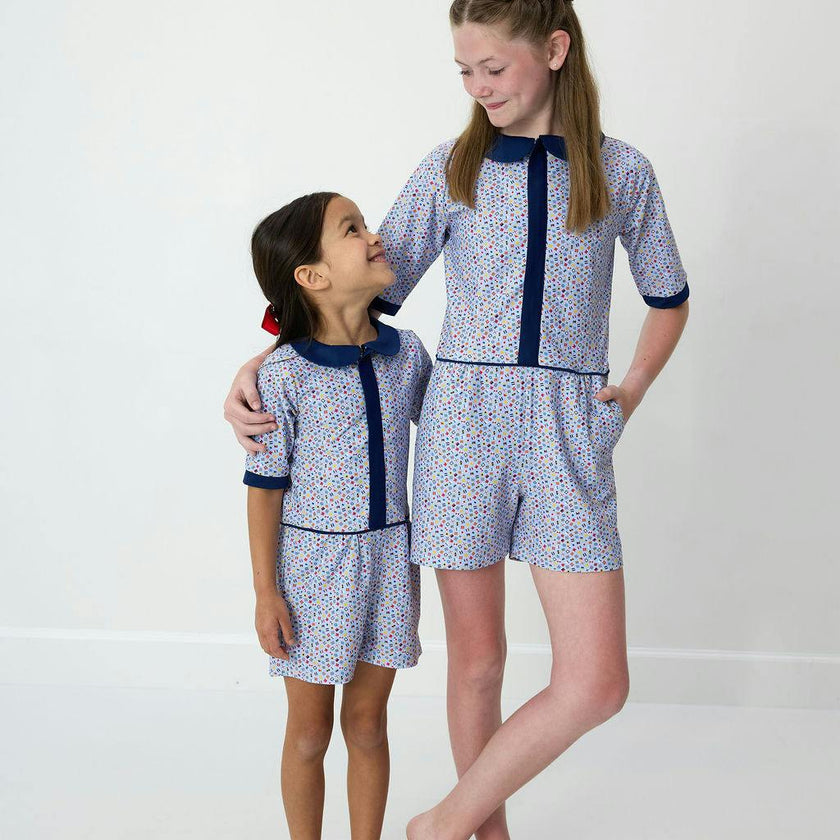 Girls Sailor Flag Romper