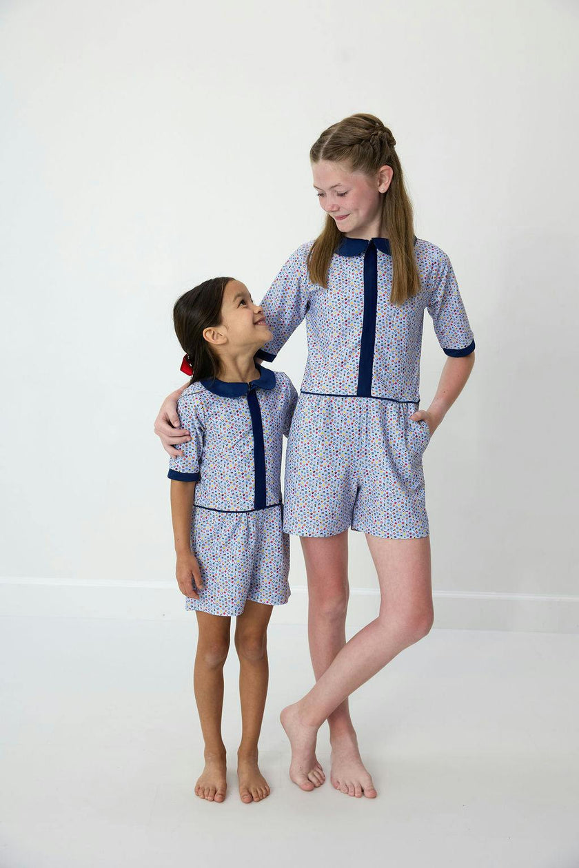 Girls Sailor Flag Romper