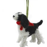 Spaniel Hand Knit Christmas Ornament