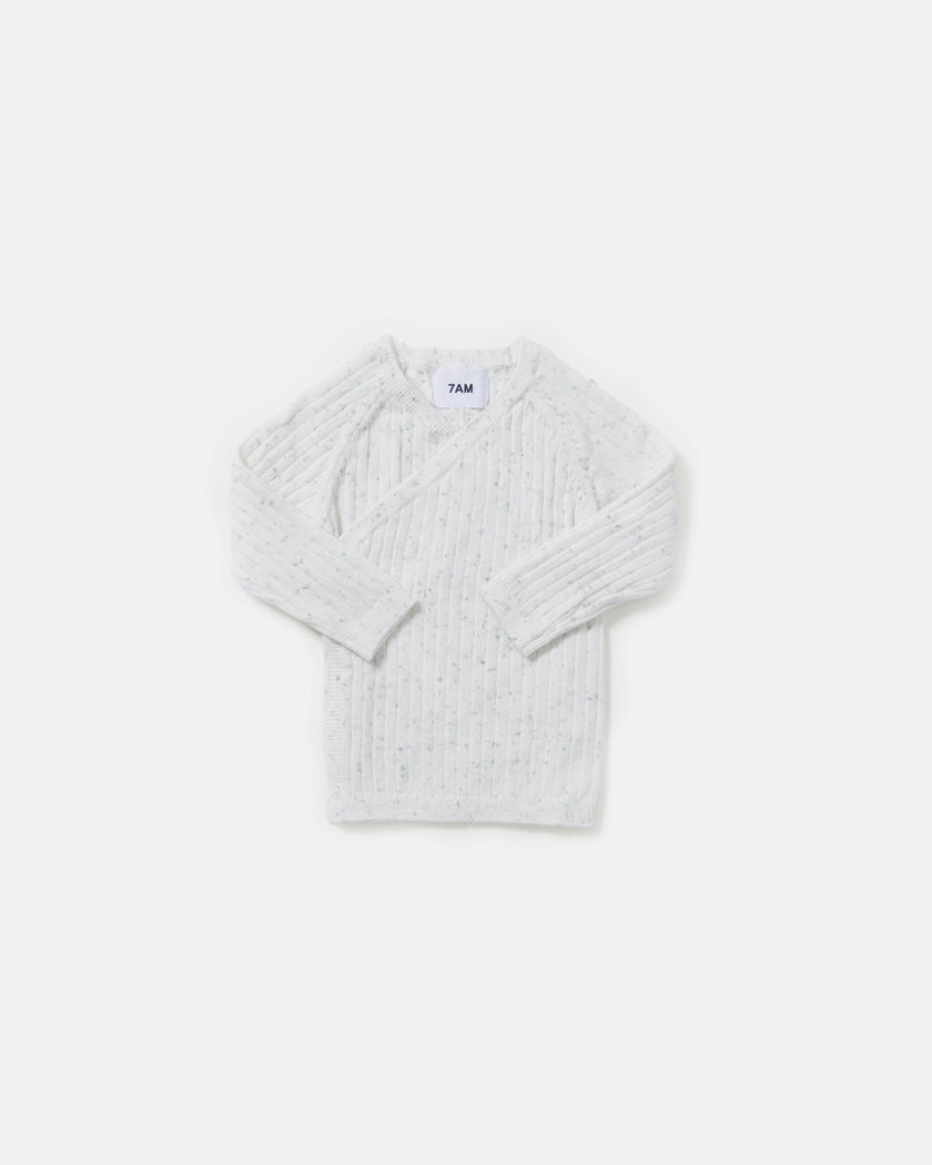 Cotton Wrap Top - Ribbed