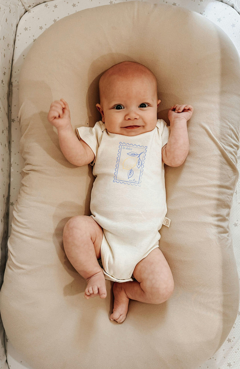 La Dolce Vita Stamp Organic Cotton Baby Bodysuit