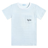 "Big Bro" Short Sleeve Tee in Light Blue Stripe