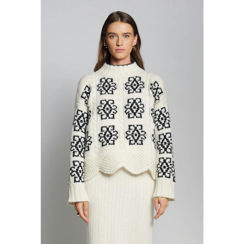 SIENNA SWEATER | IVORY + BLACK