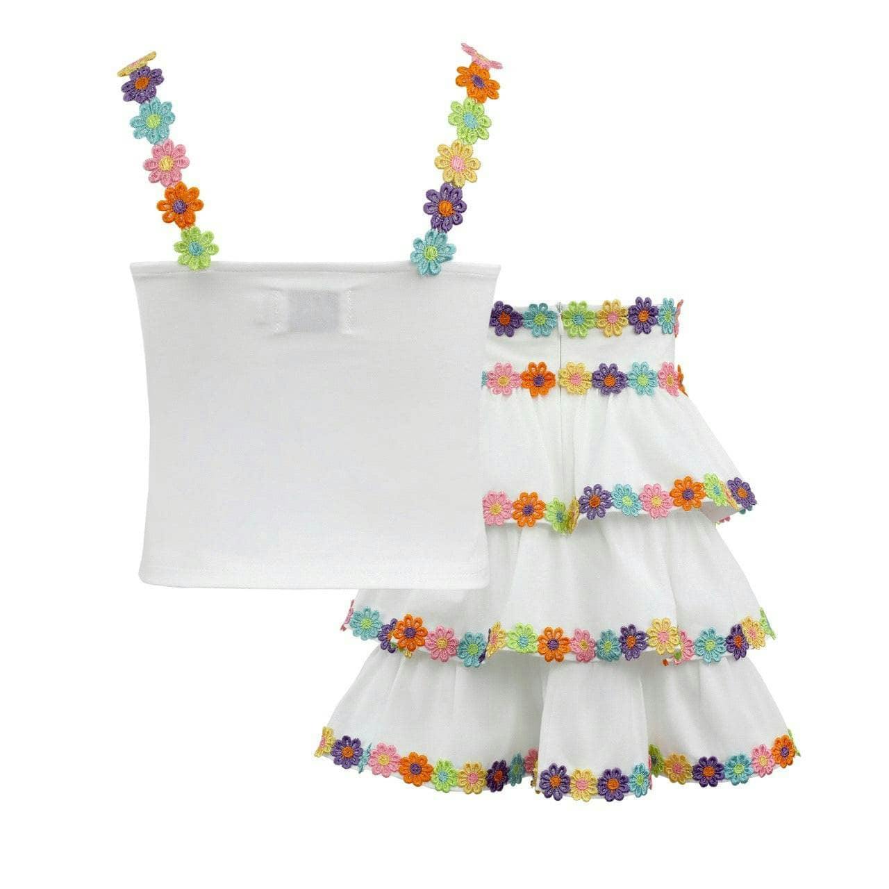 White Happy Floral Set