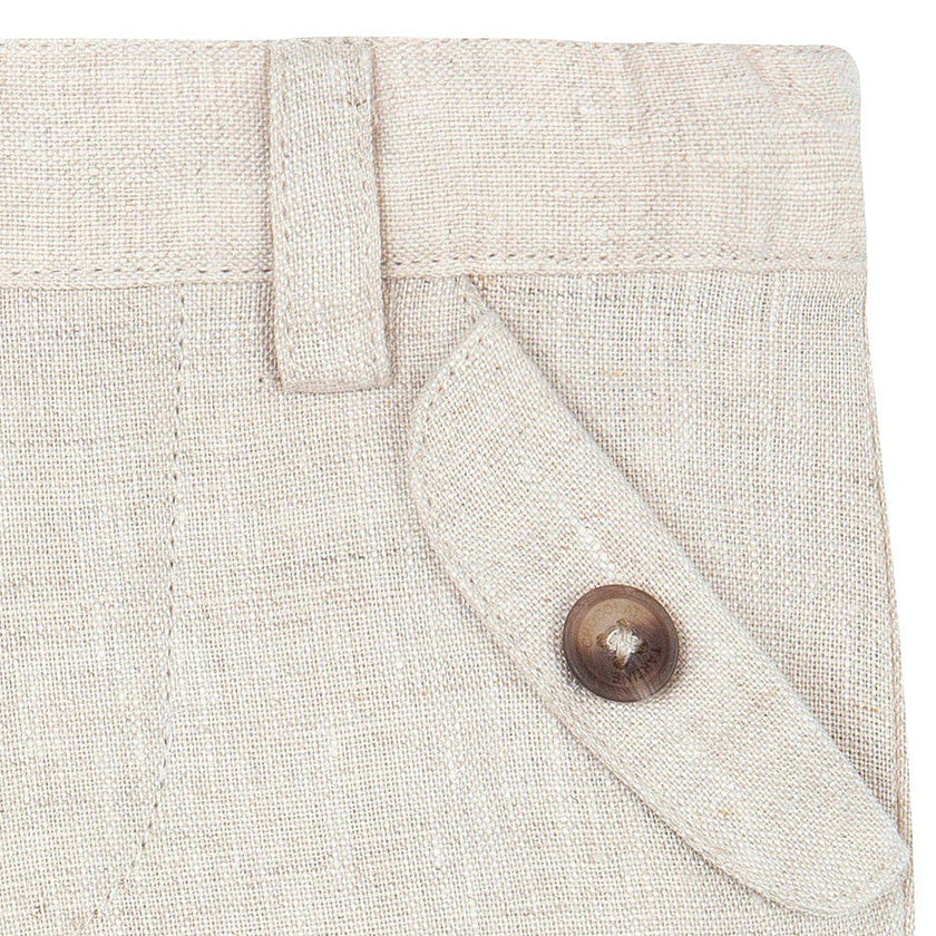 TARTINE ET CHOCOLAT Classic Linen Baby Trousers - Beige