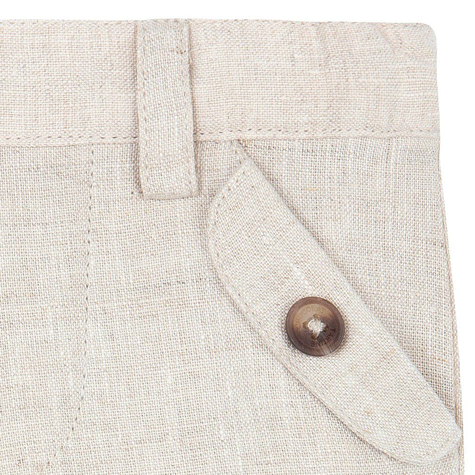TARTINE ET CHOCOLAT Classic Linen Baby Trousers - Beige