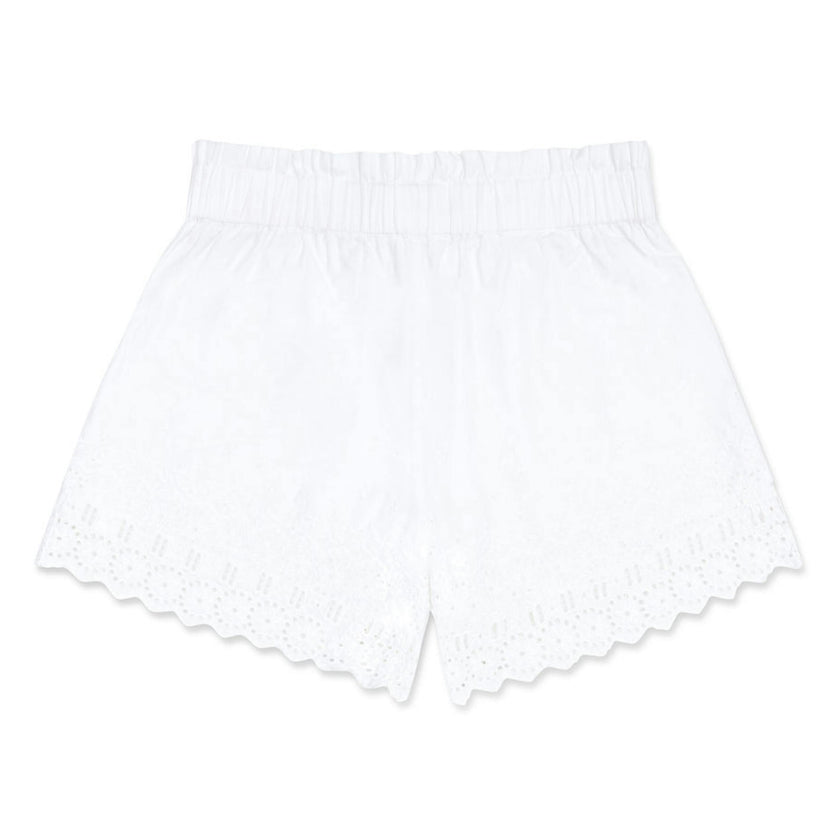 women's white schiffly shorts