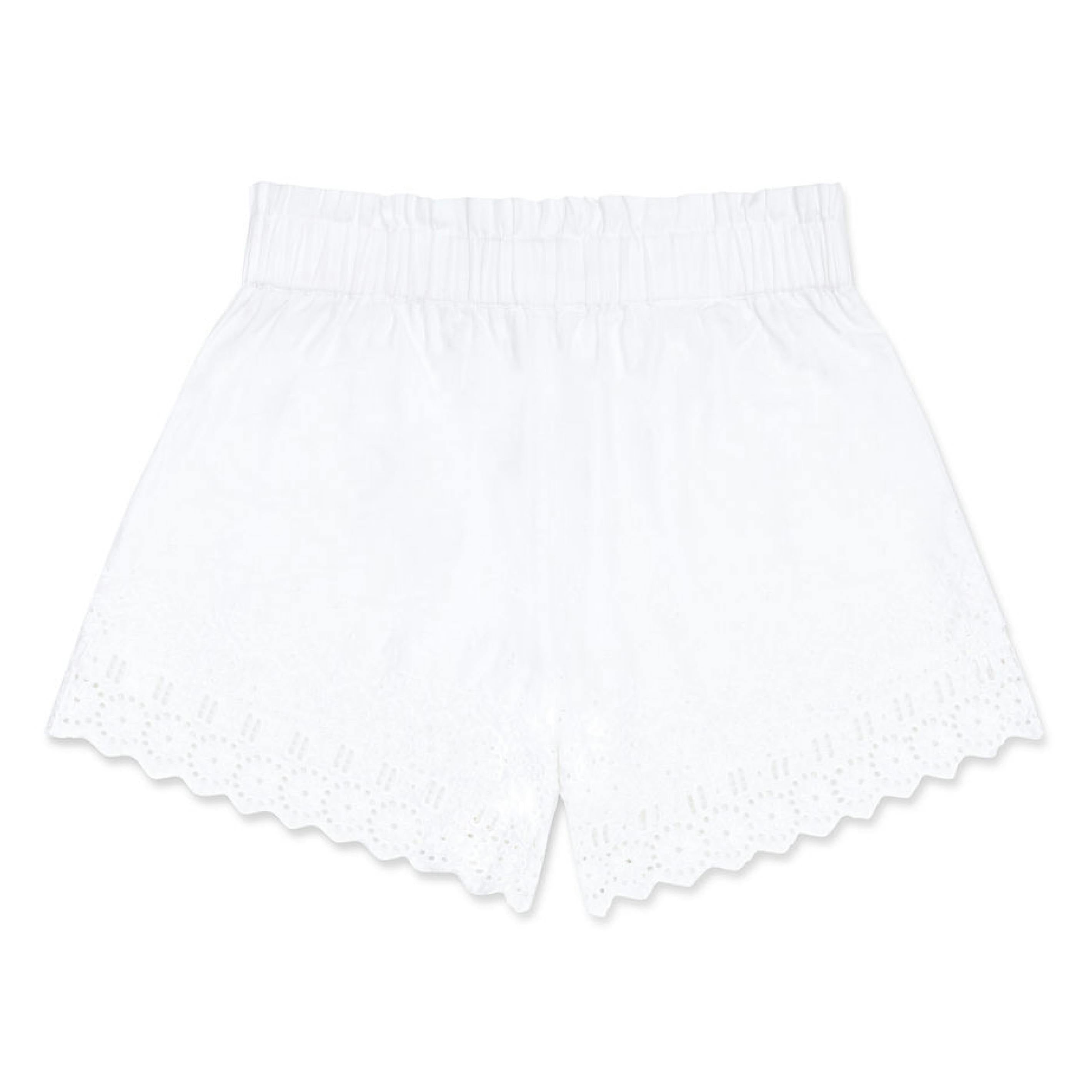 women's white schiffly shorts