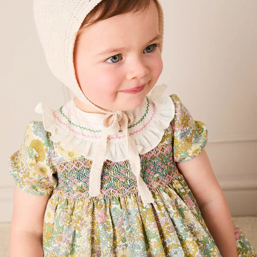 Openwork Knitted Bonnet in Beige(S-L)