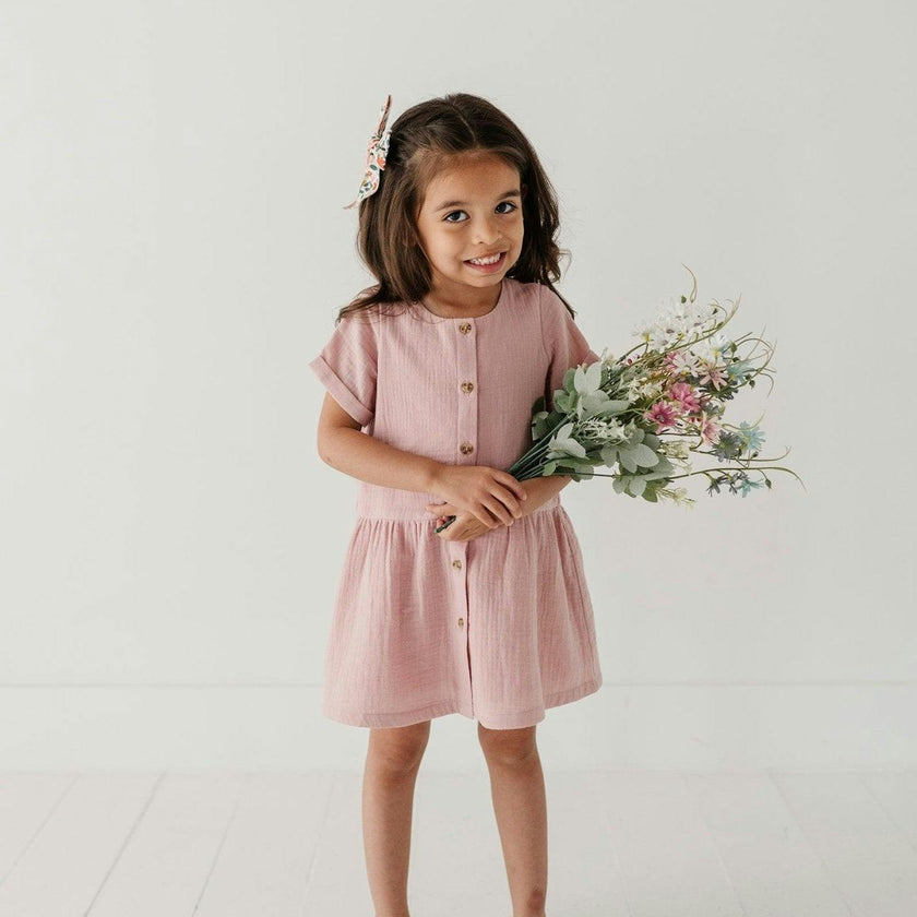 Gauze Button Dress