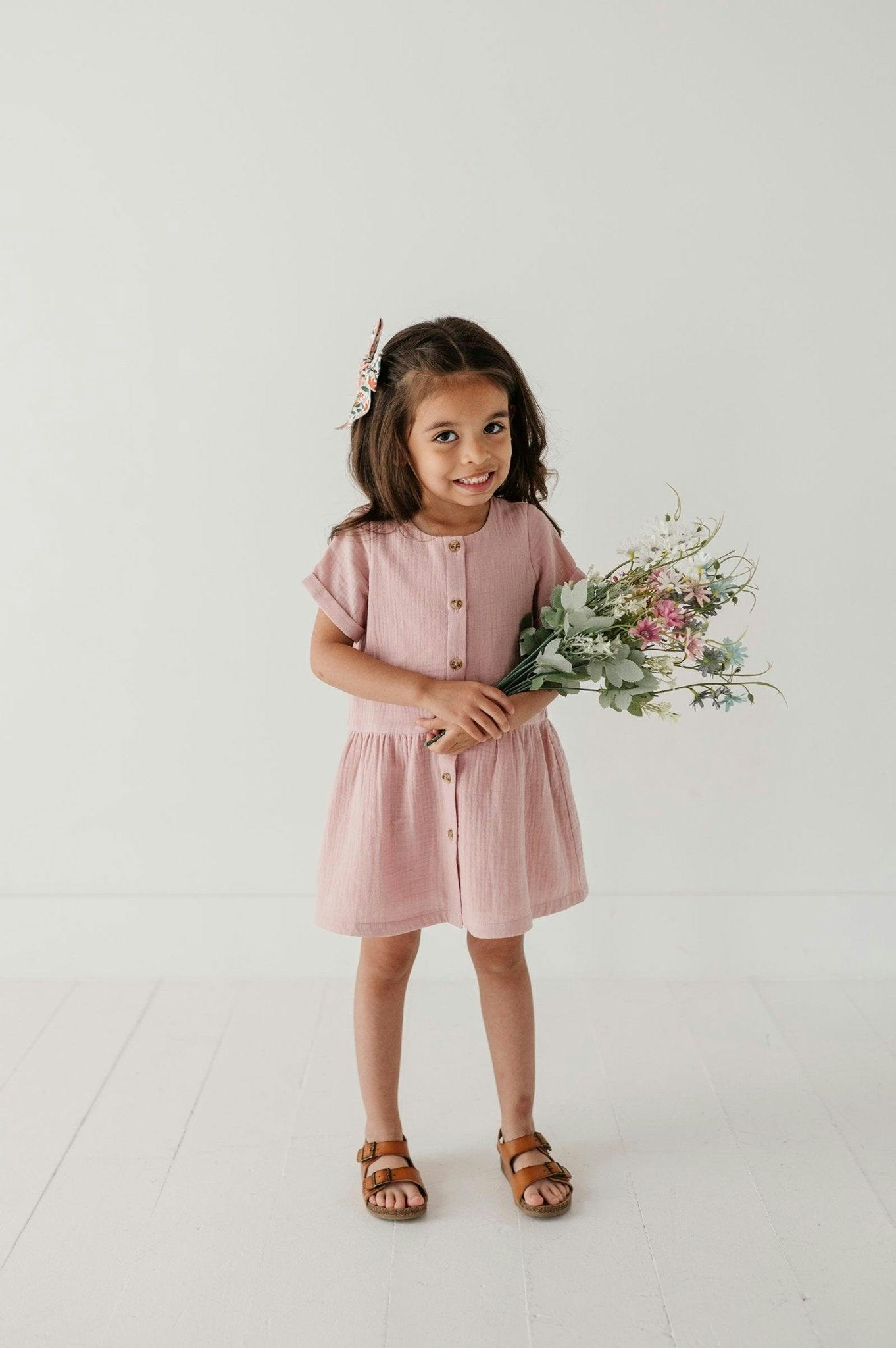 Gauze Button Dress