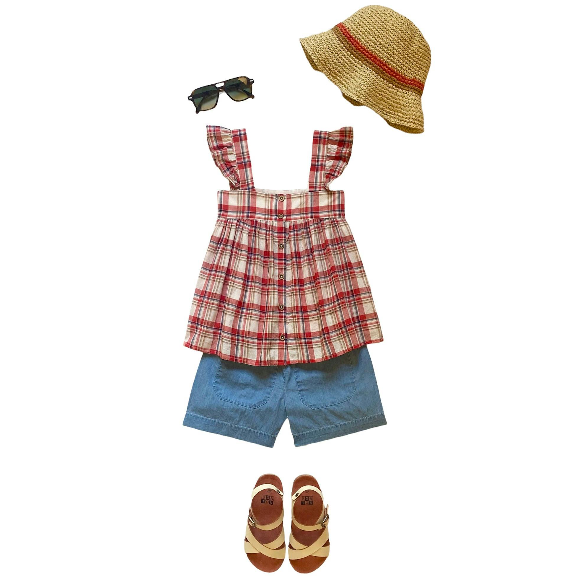 BONTON Elisa Plaid Swing Top