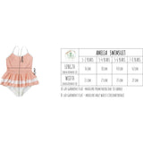 Amelia one piece in peach pink and ivory