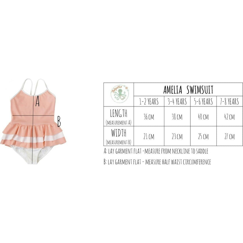 Amelia one piece in peach pink and ivory