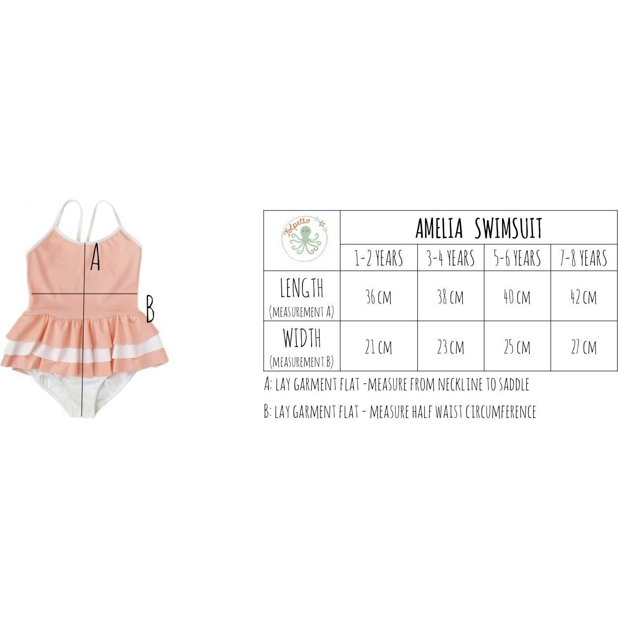Amelia one piece in peach pink and ivory