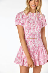 Naomi Skirt Pink City Print