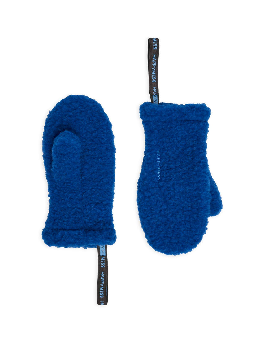 adult merino wool mittens - cobalt