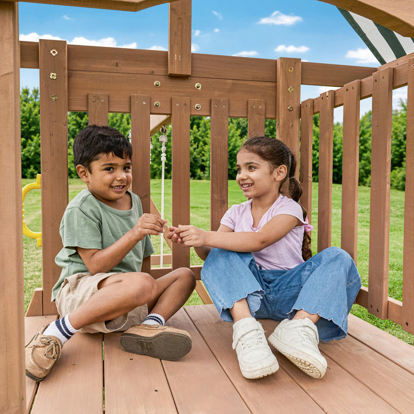 A-Frame Vista Wooden Outdoor Swing Set