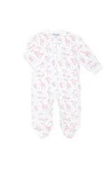 Pink Safari Zipper Footie