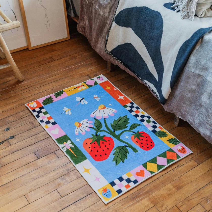 Strawberry Patch Magic Rug by Megan Roy