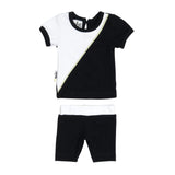 Diagonal Cording 2-Piece Top & Short Set