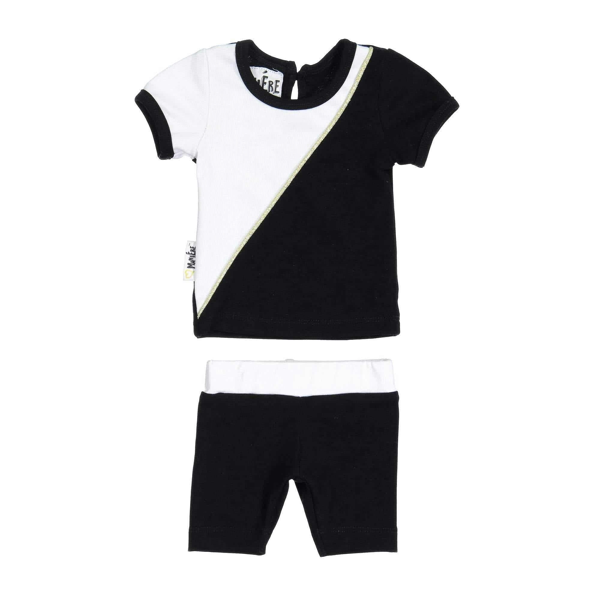 Diagonal Cording 2-Piece Top & Short Set