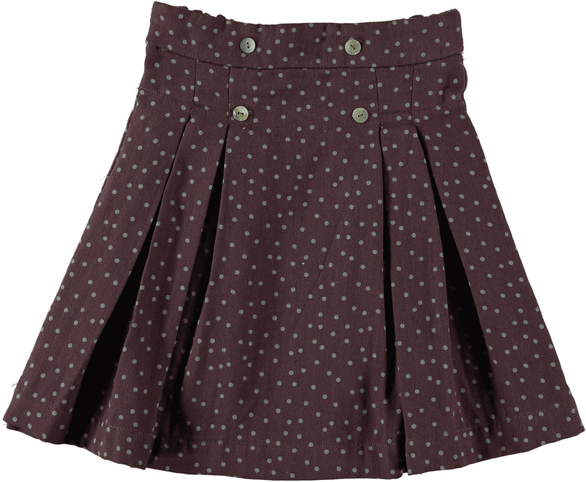 Girl Pleated Skirt Polka Dot Kilt