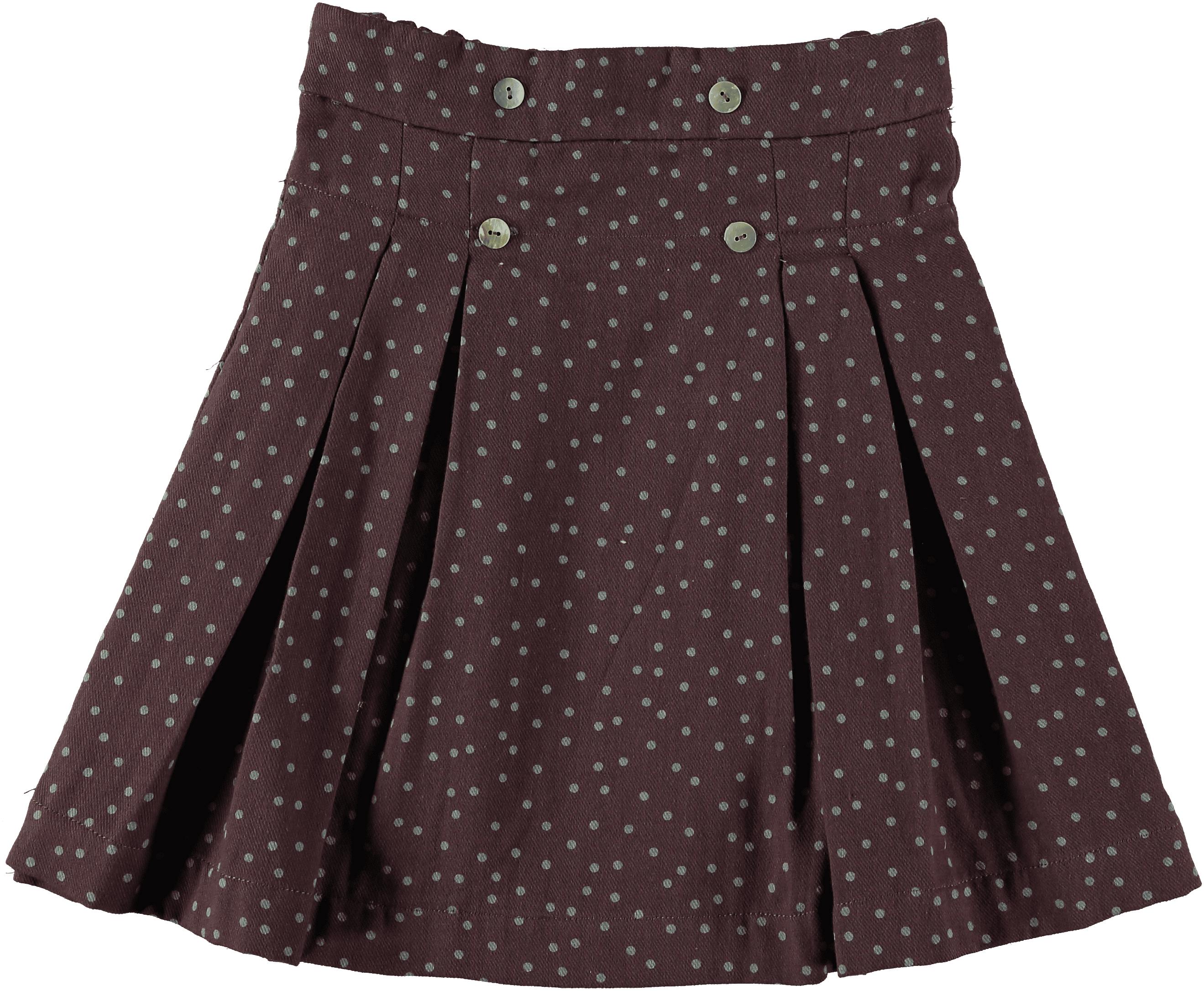 Girl Pleated Skirt Polka Dot Kilt