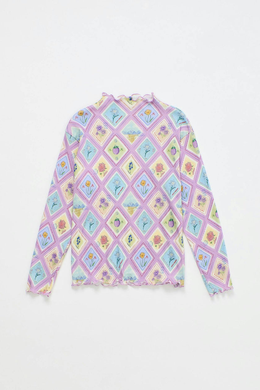POSTCARD CANALE T-SHIRT LILAC