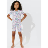Comic Purple Bamboo Kids Pajama Short Set
