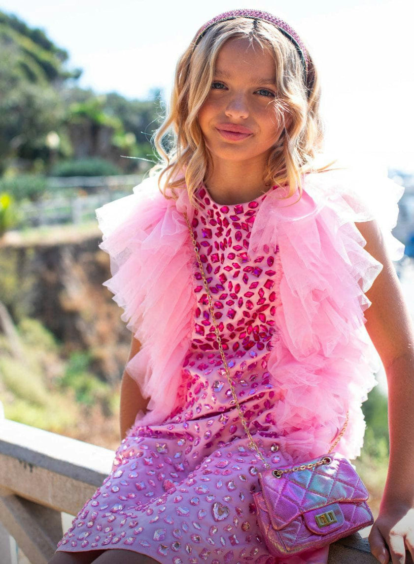 Pink Bejeweled Dress