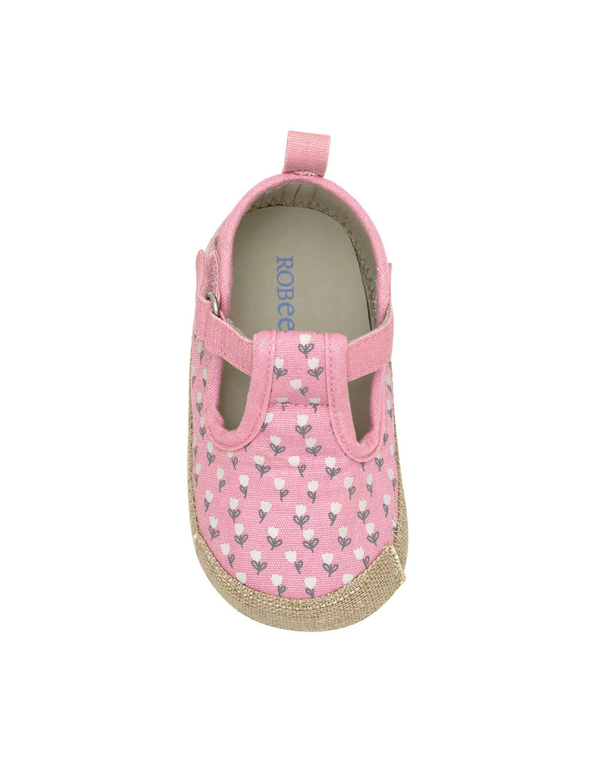 Tulips Blush Canvas Espadrille First Kick