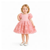 Pink Bow Rosette Dress