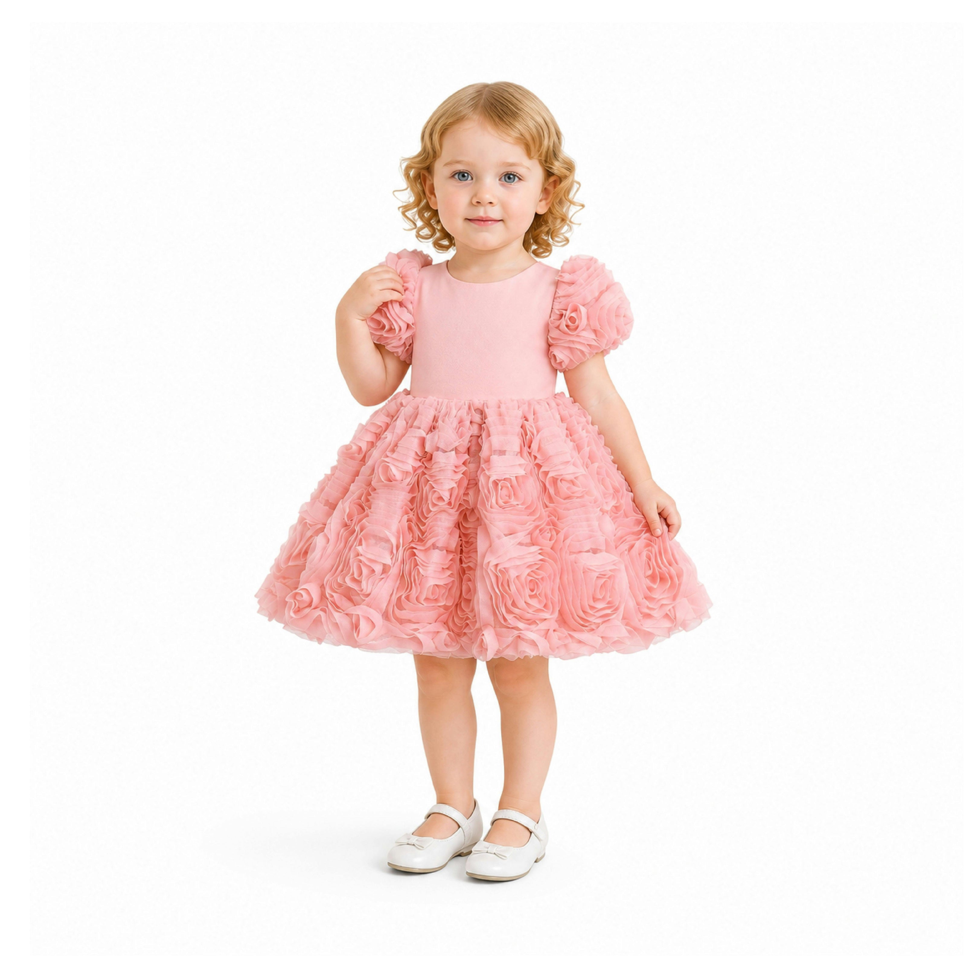 Pink Bow Rosette Dress